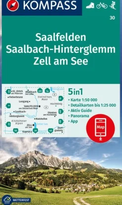 Wanderkarte Saalfelden, Saalbach-Hinterglemm, Zell am See