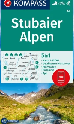Wanderkarte Stubaier Alpen