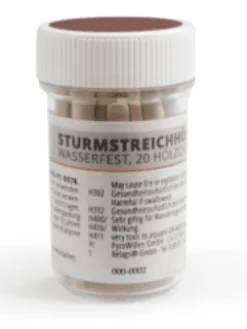 Wasserfeste Sturmstreichhölzer in Dose