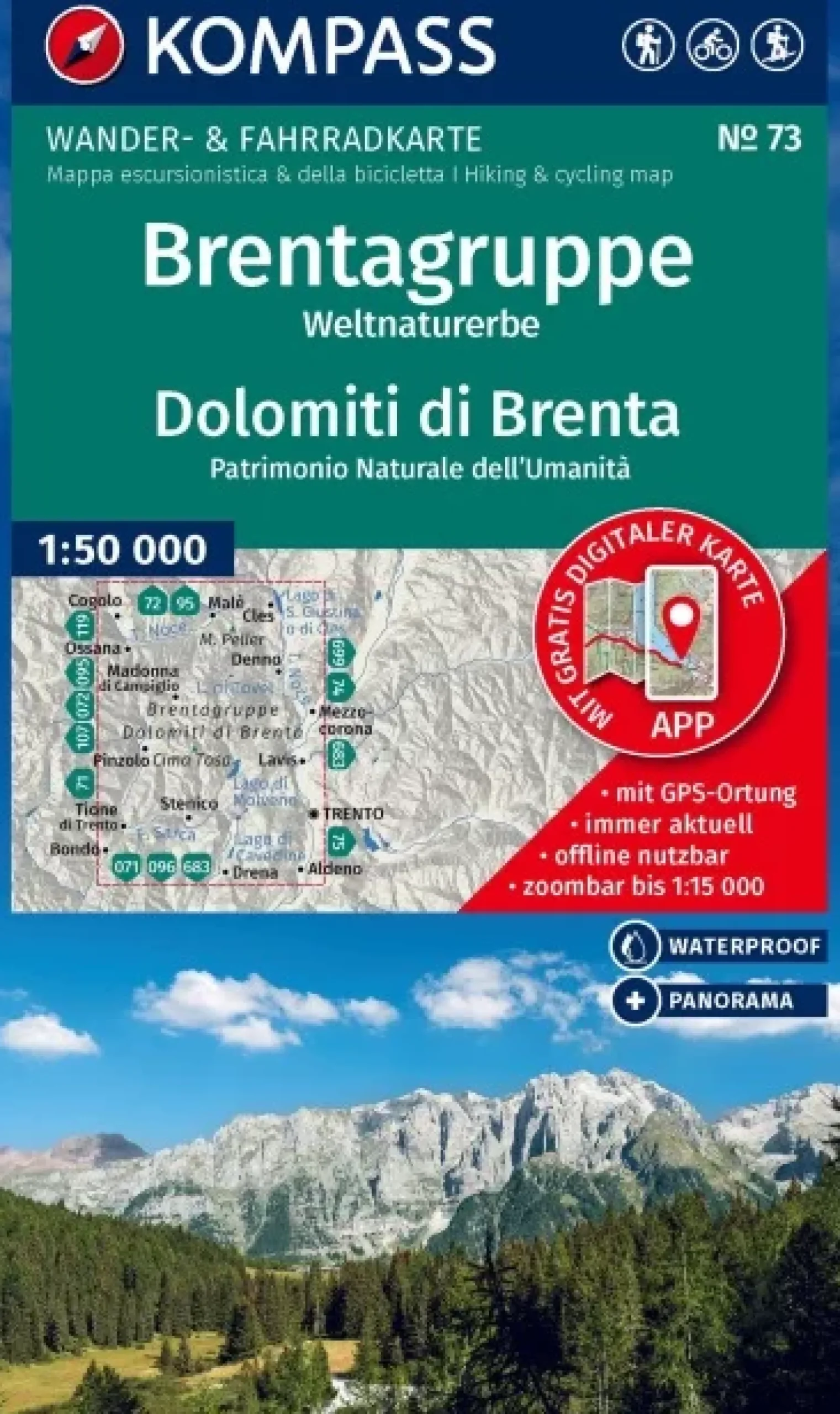 WK 73 Brentagruppe, Weltnaturerbe, Dolomiti di Brenta
